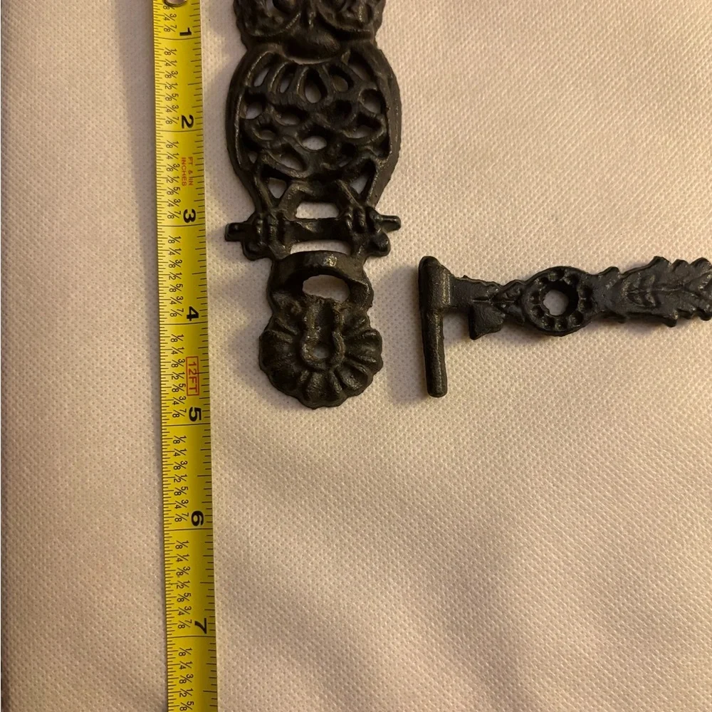 Vintage Black Cast Iron Trivet Set